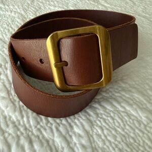 Urban Outfitters Brown Belt with Gold Buckle